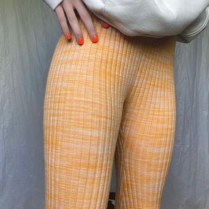 NWT L Space Sammy Pant Yellow Size Small Adorable Ribbed Loose Flare Pants